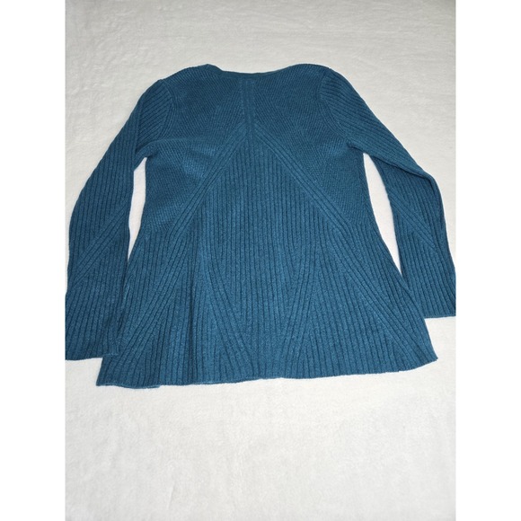 CABI Deco Button Front Cardigan V-Neck Teal Green  Blue L Layer Preppy - Picture 9 of 9